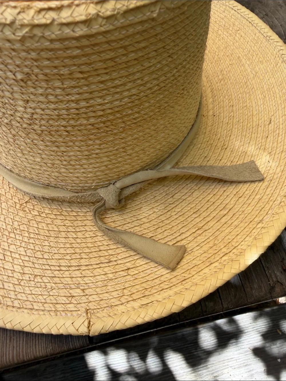 Straw Sun Hat with Bow Trim - Yellow